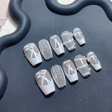 Load image into Gallery viewer, Handmade custom nail art wears nail flashes and high-quality fake nails(29448)