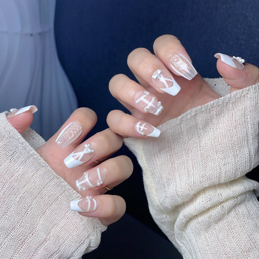 Handmade custom nail art wears nail flashes and high-quality fake nails(29448)