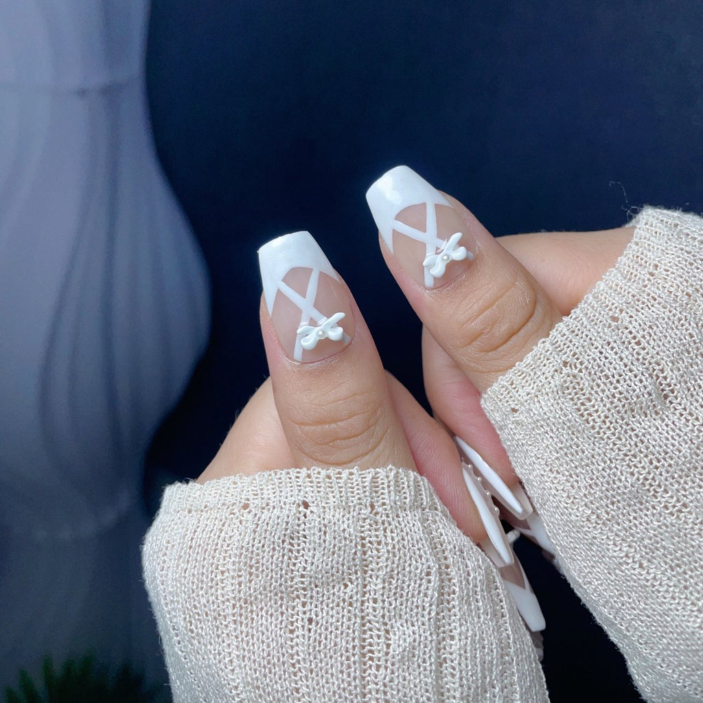 Handmade custom nail art wears nail flashes and high-quality fake nails(29448)