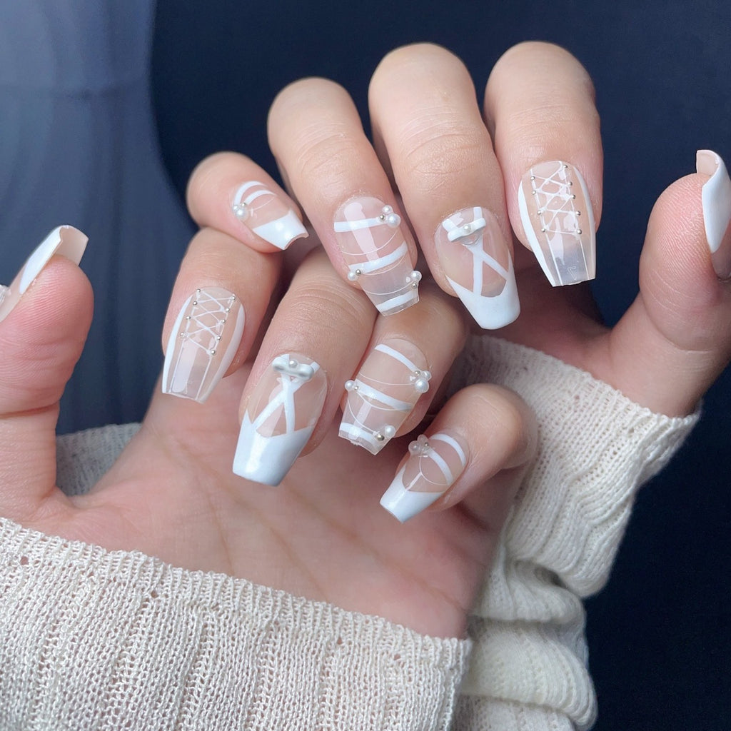 Handmade custom nail art wears nail flashes and high-quality fake nails(29448)