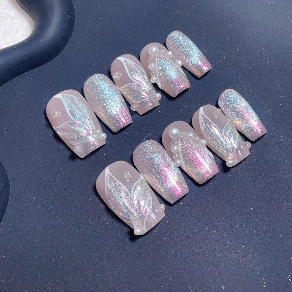Handmade custom nail art wears nail flashes and high-quality fake nails(29436)
