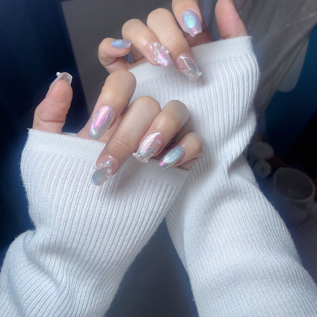 Handmade custom nail art wears nail flashes and high-quality fake nails(29436)