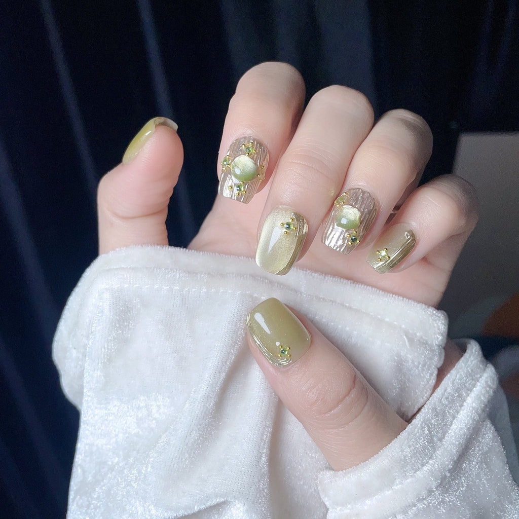 Handmade custom nail art wears nail flashes and high-quality fake nails(29422)