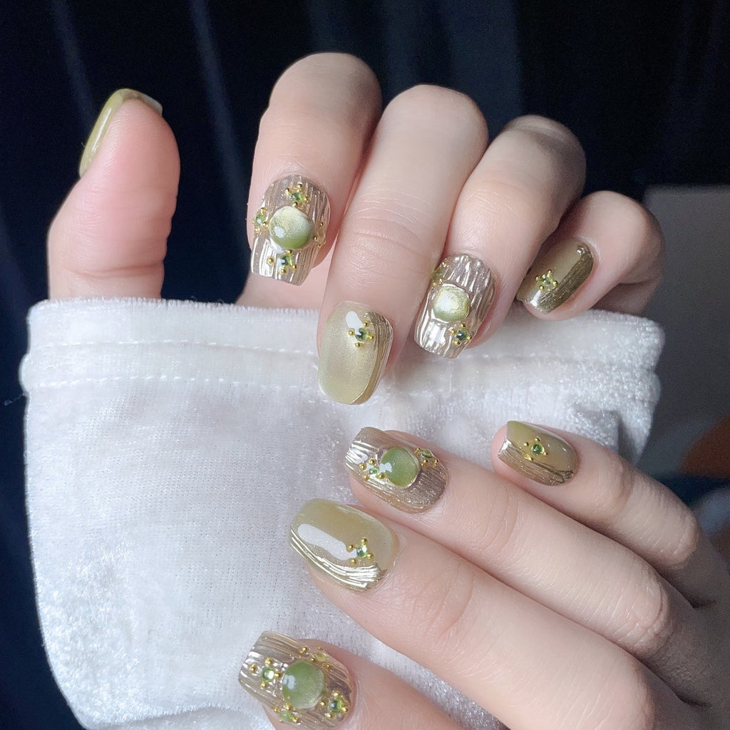 Handmade custom nail art wears nail flashes and high-quality fake nails(29422)