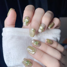 Load image into Gallery viewer, Handmade custom nail art wears nail flashes and high-quality fake nails(29422)