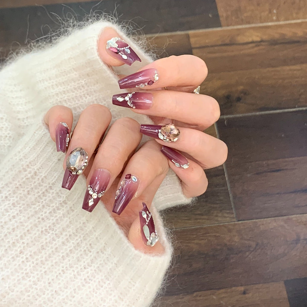 Handmade custom nail art wears nail flashes and high-quality fake nails(3269)