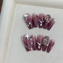 Load image into Gallery viewer, Handmade custom nail art wears nail flashes and high-quality fake nails(3269)