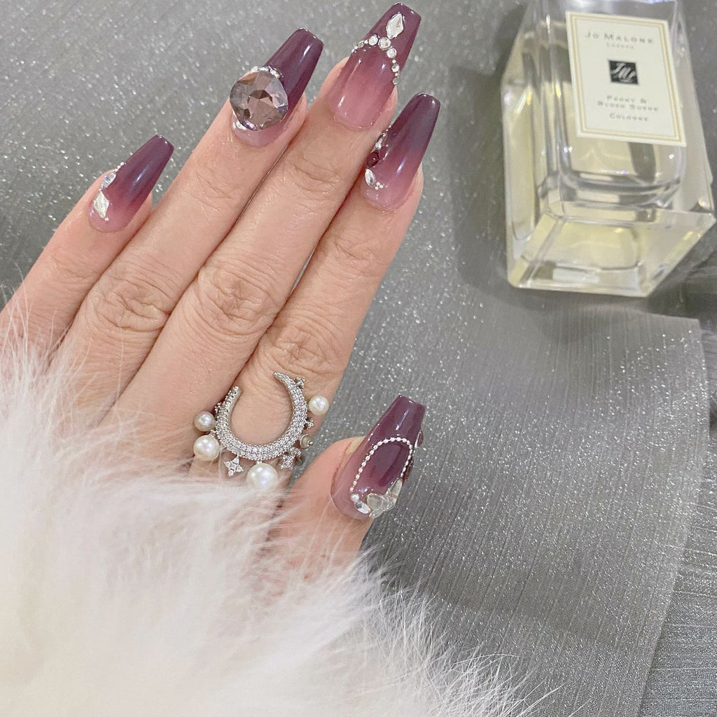 Handmade custom nail art wears nail flashes and high-quality fake nails(3269)