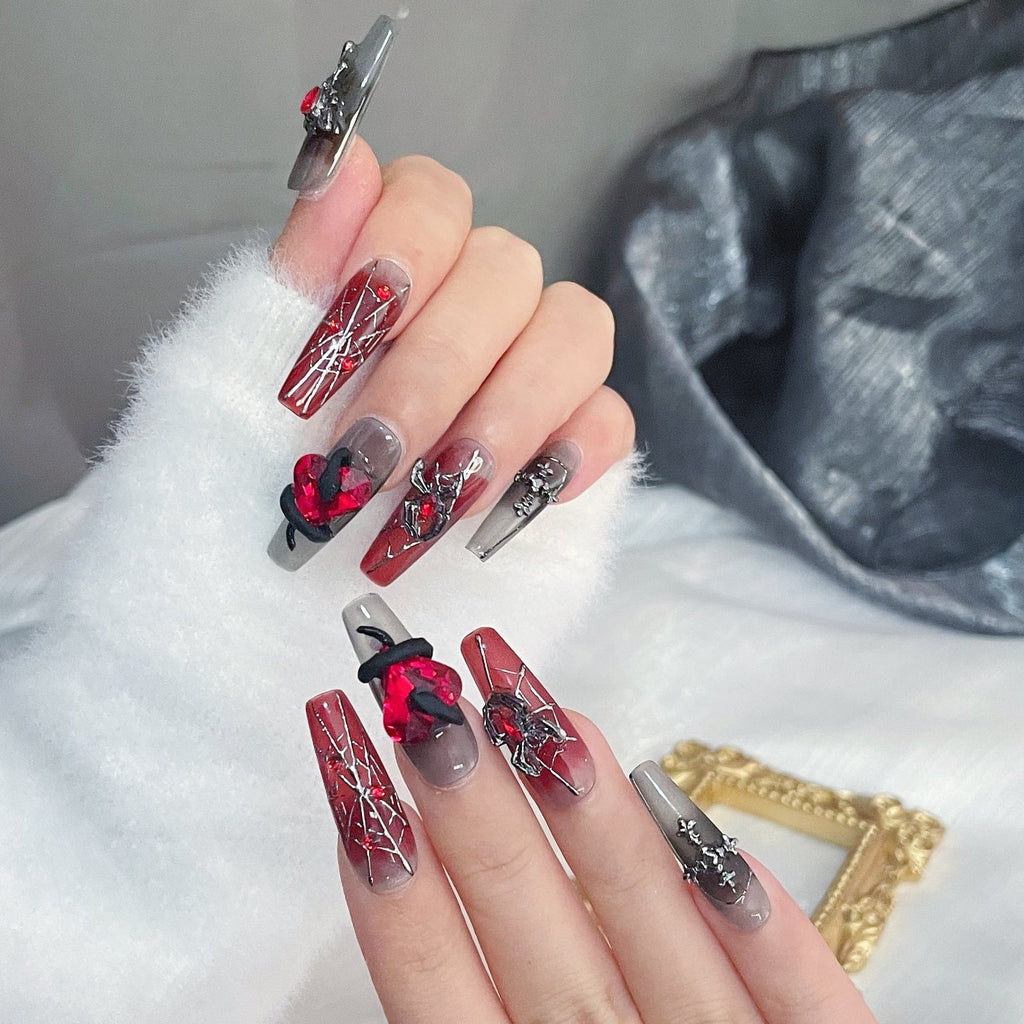 Handmade custom nail art wears nail flashes and high-quality fake nails(3251)
