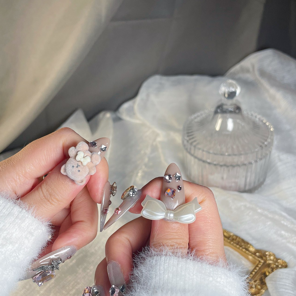 Handmade custom nail art wears nail flashes and high-quality fake nails(3248)