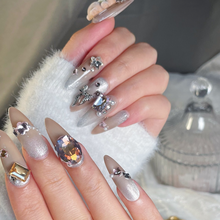 Load image into Gallery viewer, Handmade custom nail art wears nail flashes and high-quality fake nails(3248)