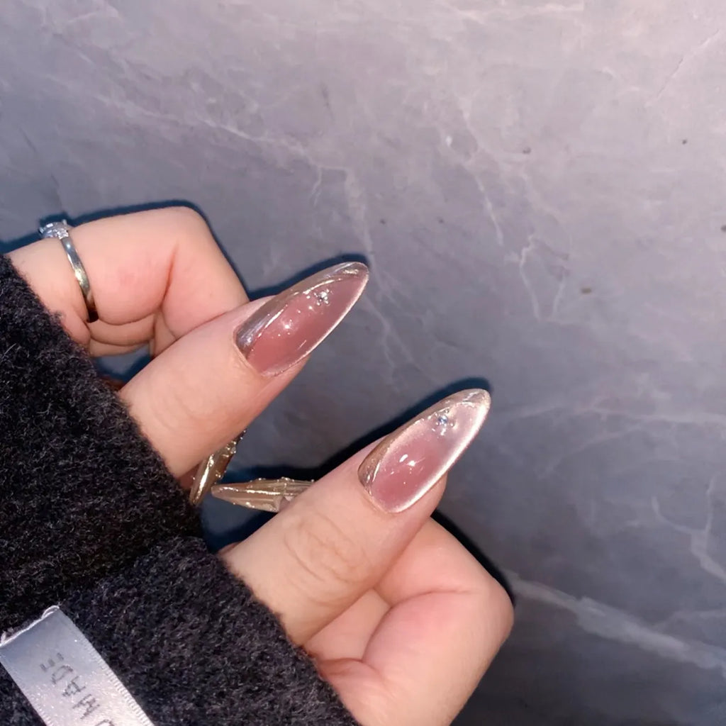 Handmade custom nail art wears nail flashes and high-quality fake nails(29237)