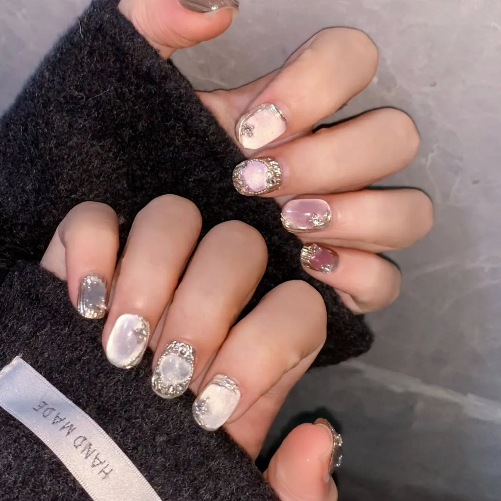 Handmade custom nail art wears nail flashes and high-quality fake nails(29251)
