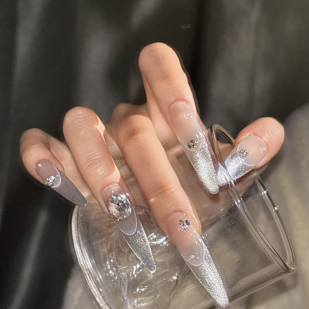 Handmade custom nail art wears nail flashes and high-quality fake nails（241354）