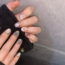 Load image into Gallery viewer, Handmade custom nail art wears nail flashes and high-quality fake nails(29251)