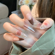 Load image into Gallery viewer, Handmade custom nail art wears nail flashes and high-quality fake nails(29218)