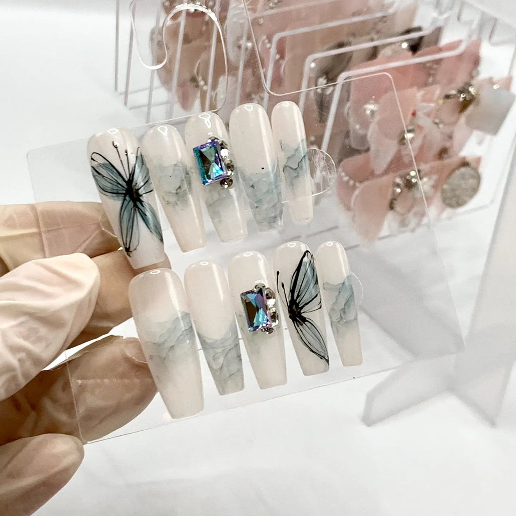Handmade custom nail art wears nail flashes and high-quality fake nails(29214)