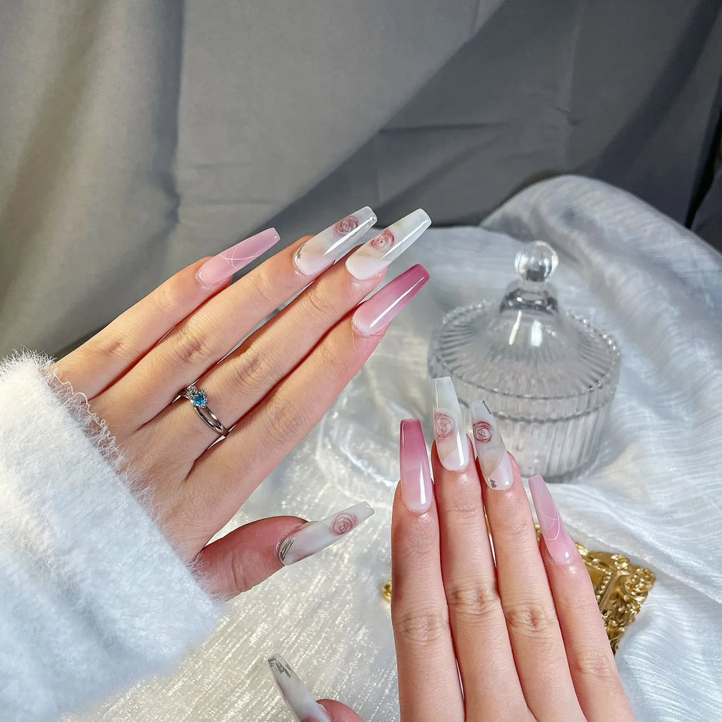 Handmade custom nail art wears nail flashes and high-quality fake nails(29270)