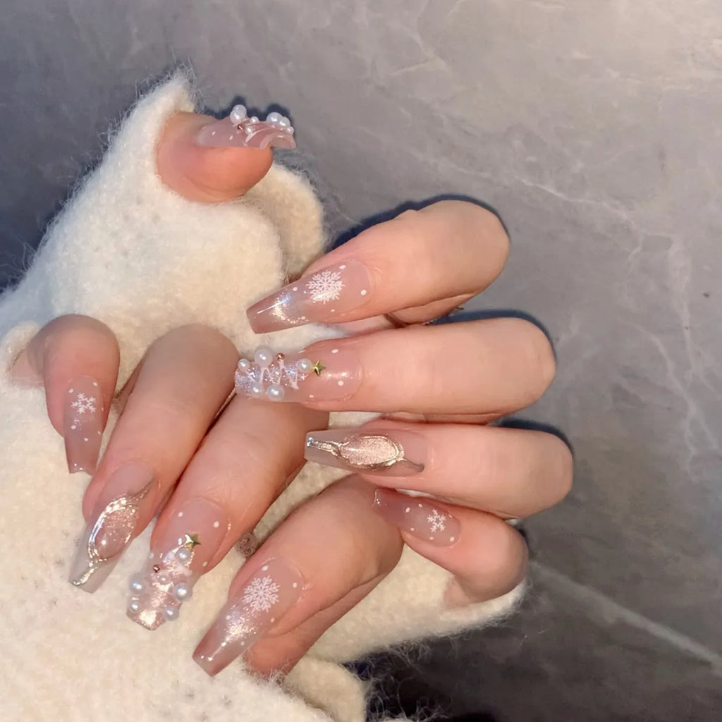 Handmade custom nail art wears nail flashes and high-quality fake nails(29259)
