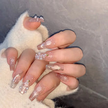 Load image into Gallery viewer, Handmade custom nail art wears nail flashes and high-quality fake nails(29259)