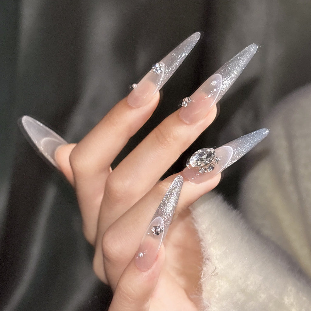 Handmade custom nail art wears nail flashes and high-quality fake nails（241354）