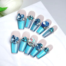 Load image into Gallery viewer, Handmade custom nail art wears nail flashes and high-quality fake nails(29513)