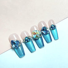 Load image into Gallery viewer, Handmade custom nail art wears nail flashes and high-quality fake nails(29513)
