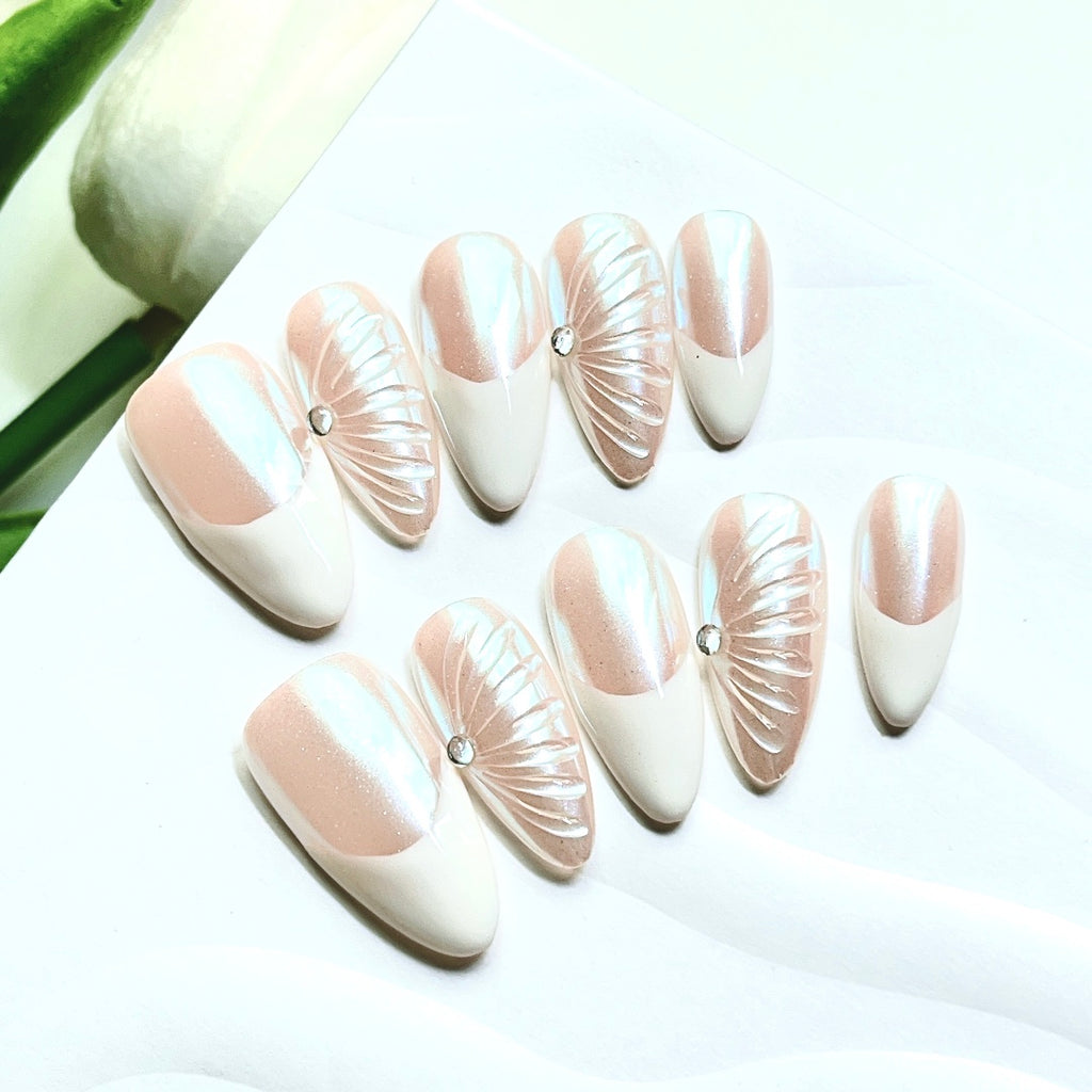 Handmade custom nail art wears nail flashes and high-quality fake nails(AX001)