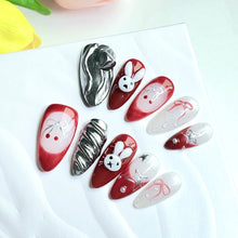 Load image into Gallery viewer, Handmade custom nail art wears nail flashes and high-quality fake nails(AX003)