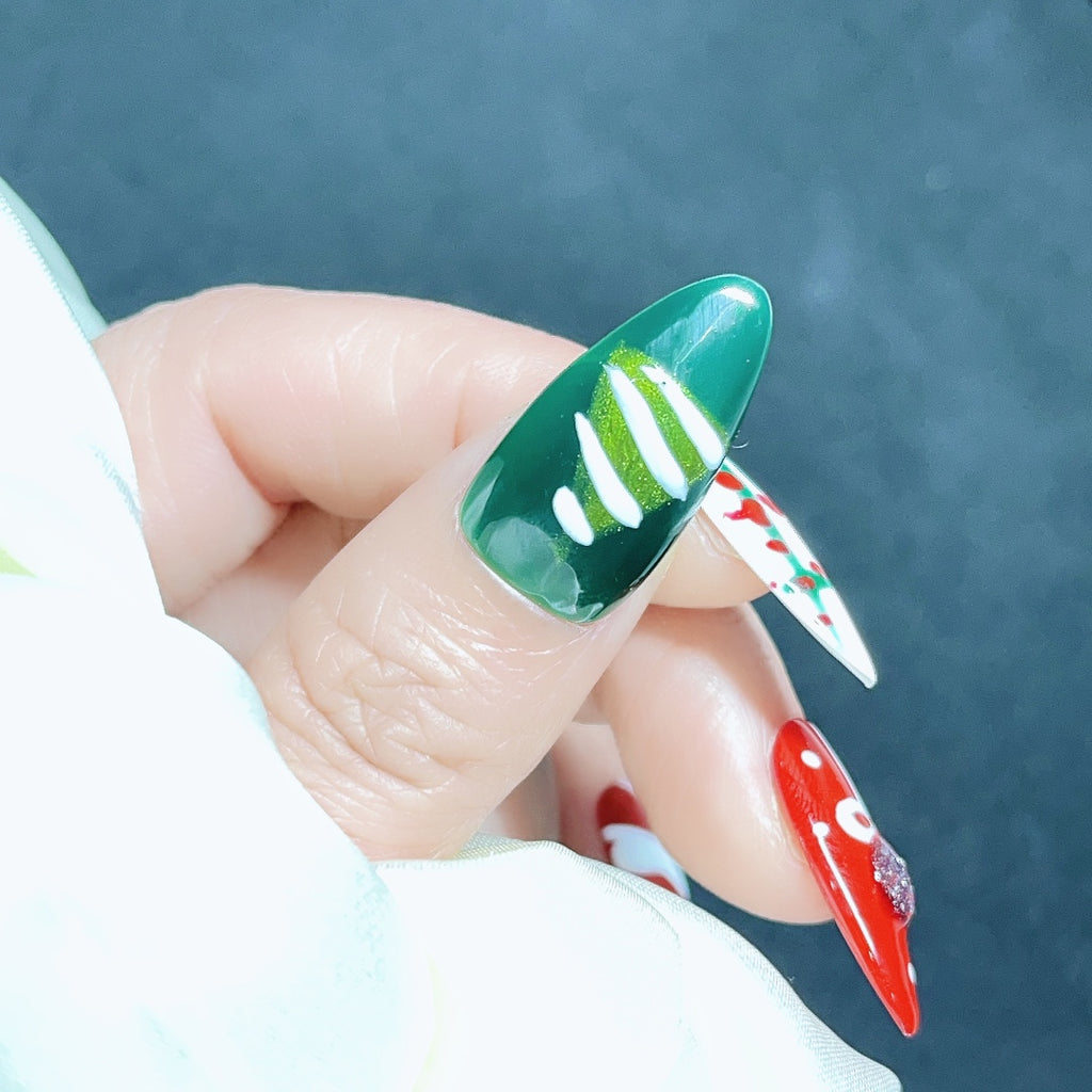 Handmade custom nail art wears nail flashes and high-quality fake nails(AX006)