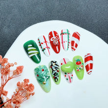 Load image into Gallery viewer, Handmade custom nail art wears nail flashes and high-quality fake nails(AX006)