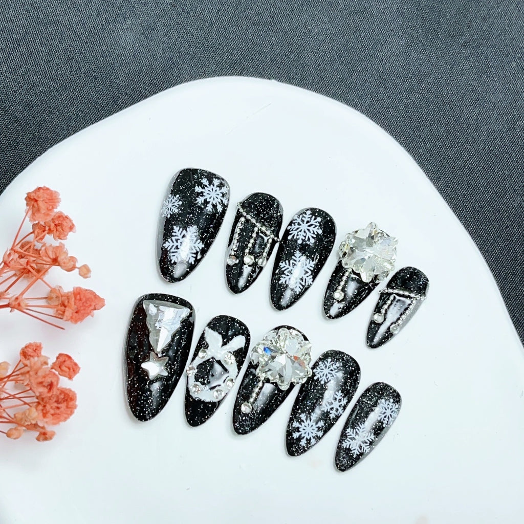 Handmade custom nail art wears nail flashes and high-quality fake nails(AX007)