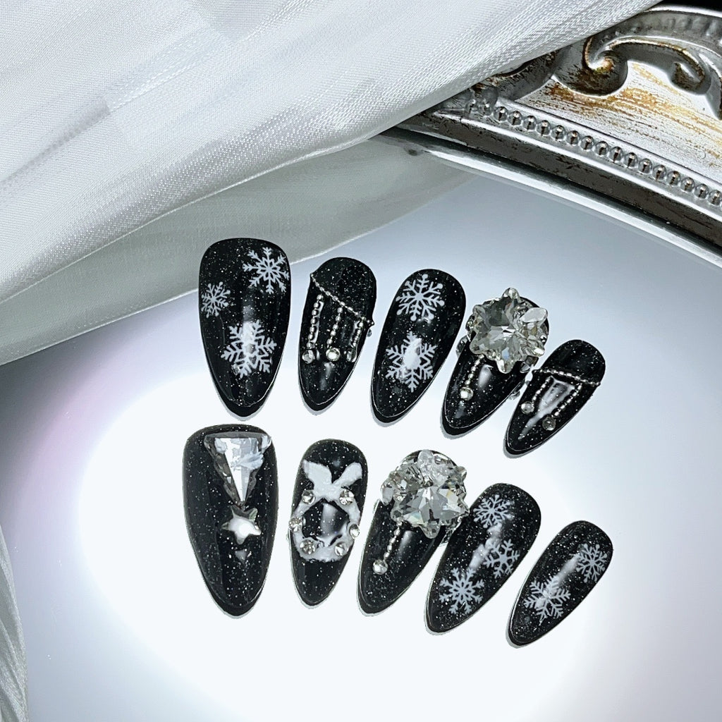 Handmade custom nail art wears nail flashes and high-quality fake nails(AX007)
