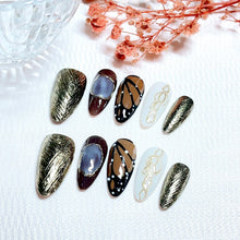 Load image into Gallery viewer, Handmade custom nail art wears nail flashes and high-quality fake nails(AX010)