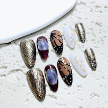 Load image into Gallery viewer, Handmade custom nail art wears nail flashes and high-quality fake nails(AX010)