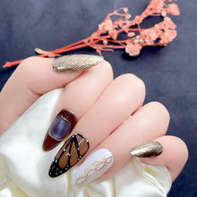 Load image into Gallery viewer, Handmade custom nail art wears nail flashes and high-quality fake nails(AX010)