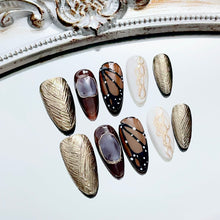 Load image into Gallery viewer, Handmade custom nail art wears nail flashes and high-quality fake nails(AX010)