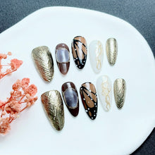 Load image into Gallery viewer, Handmade custom nail art wears nail flashes and high-quality fake nails(AX010)
