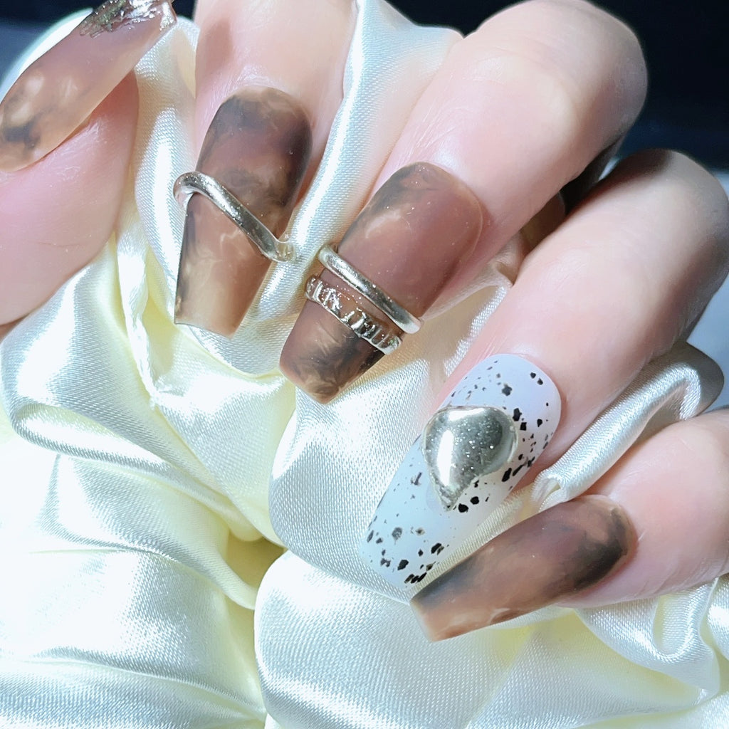 Handmade custom nail art wears nail flashes and high-quality fake nails(241201)
