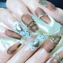 Load image into Gallery viewer, Handmade custom nail art wears nail flashes and high-quality fake nails(241201)