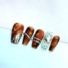 Load image into Gallery viewer, Handmade custom nail art wears nail flashes and high-quality fake nails(241201)