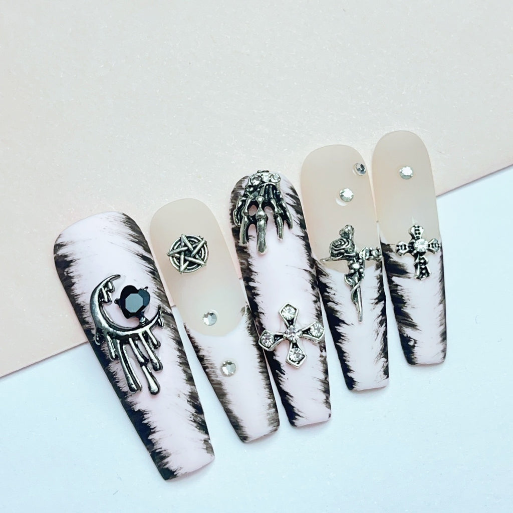 Handmade custom nail art wears nail flashes and high-quality fake nails(3289)
