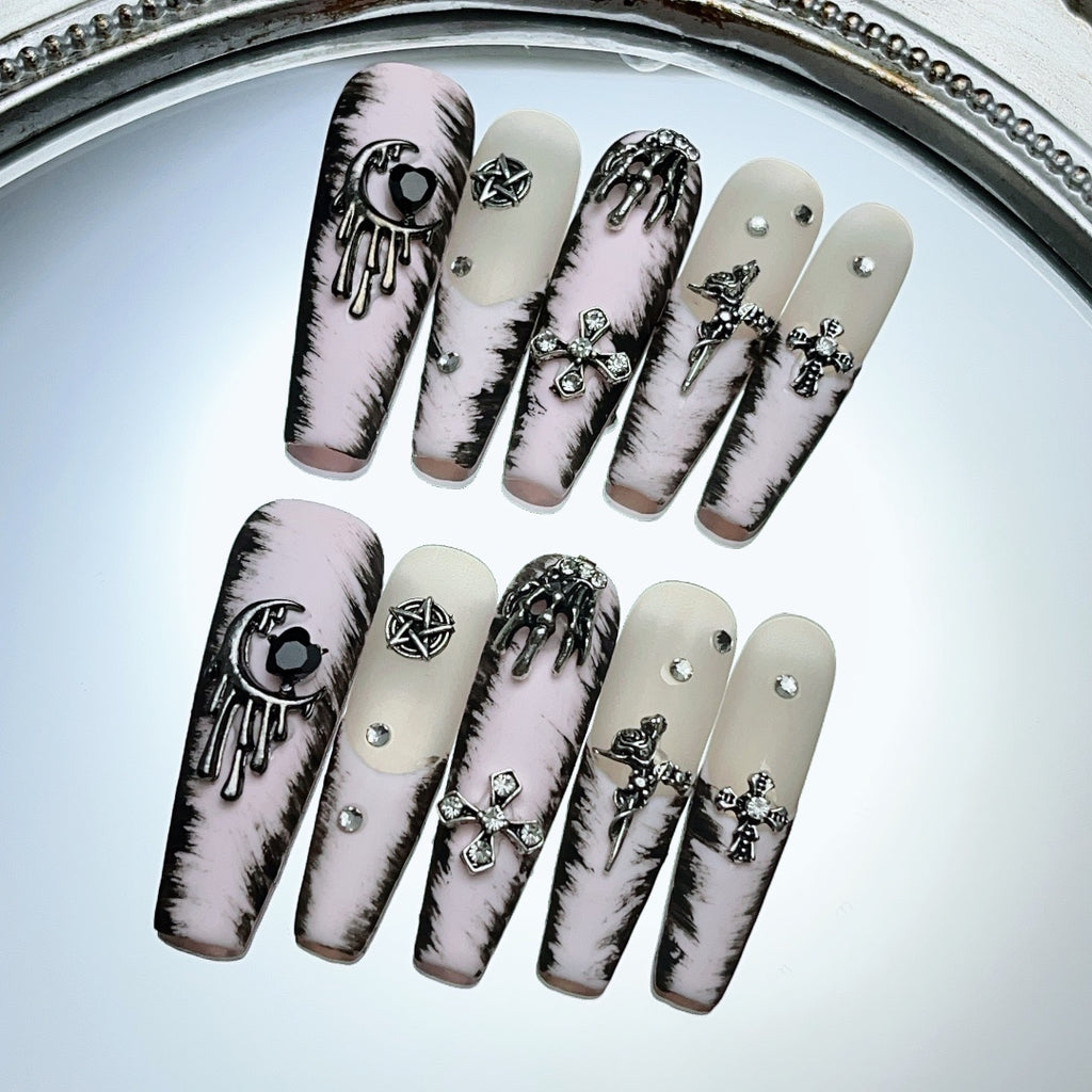 Handmade custom nail art wears nail flashes and high-quality fake nails(3289)