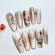 Load image into Gallery viewer, Handmade custom nail art wears nail flashes and high-quality fake nails(29532)