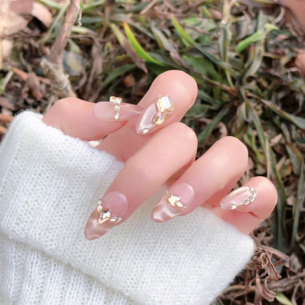 Handmade custom nail art wears nail flashes and high-quality fake nails(241299)