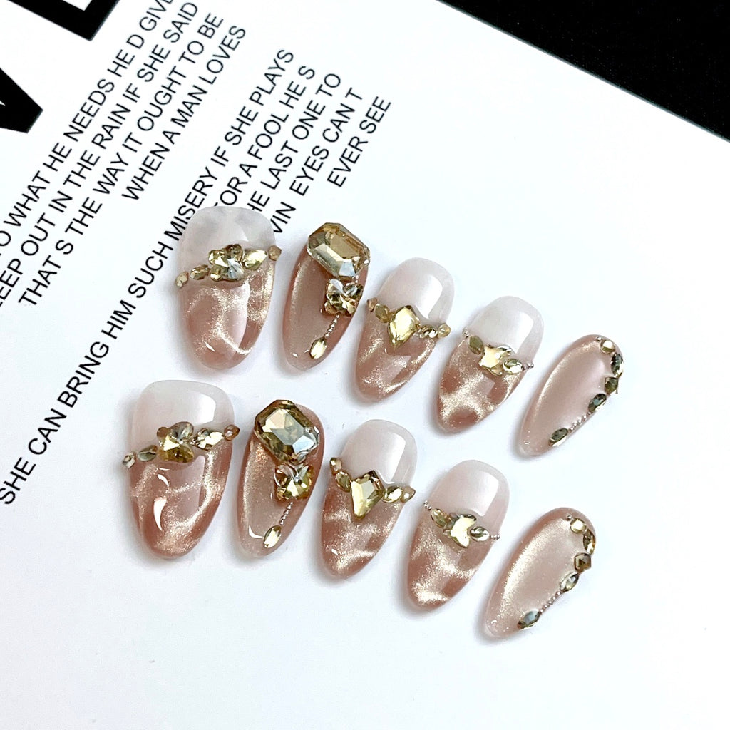 Handmade custom nail art wears nail flashes and high-quality fake nails(241299)