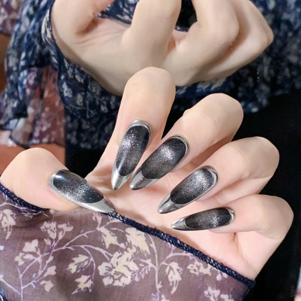 Handmade custom nail art wears nail flashes and high-quality fake nails(24445)