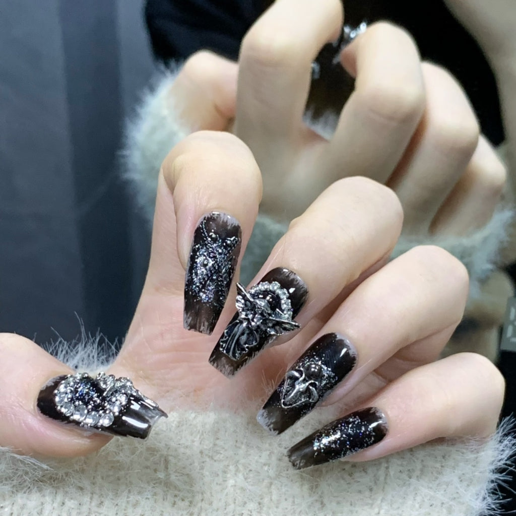 Handmade custom nail art wears nail flashes and high-quality fake nails(29135)