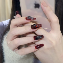 Load image into Gallery viewer, Handmade custom nail art wears nail flashes and high-quality fake nails(29163)