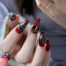 Load image into Gallery viewer, Handmade custom nail art wears nail flashes and high-quality fake nails(29163)